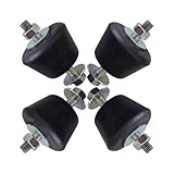 CAEXVEN Kit de 4 Silentblocks de Goma para Aire Acondicionado Exterior - Amortiguador de Vibraciones M8, Pies Antivibración para Montaje en Soporte - SIKITAG45-240KG MAX