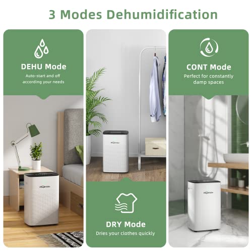 Hogarlabs 30 Pint Dehumidifiers Up To 2000 Sq Ft For Continuous Dehumidify, Home Dehumidifier With Digital Control Panel And Drain Hose For Basements, Bedroom, Bathroom. #TOP2