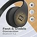 PowerLocus Wireless Bluetooth Over-Ear Stereo Foldable Headphones, Wired Headsets Rechargeable with Built-in Microphone for iPhone, Samsung, LG, iPad (Black)