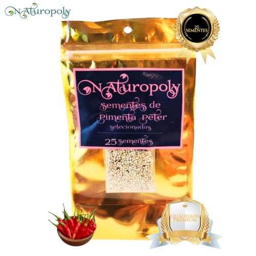 25 Sementes de Pimenta Peter Sementes da Naturopoly