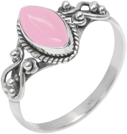 Ring, 925 Sterling Silver Statement Ring For Women, Handmade Ring Gemstone Promise Ring for Birthday Christmas Gift For Her Ring Size US