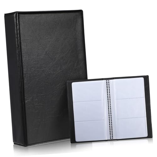 FRCOLOR 大容量収納名刺ホルダー 軽量携帯ビジネスカードケース ポケット式透明保護ポケット付き メンズ用名刺入れ ビジネス会議 展示会対