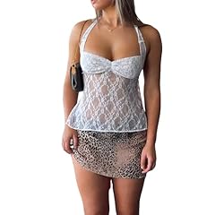 A White Lace Halter Top