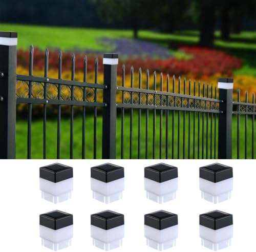Lumières de clôture solaires LED étanches et autonomes pour poteau de jardin