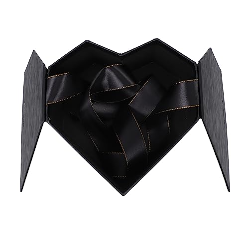 NOLITOY 1 Juego Caja De De Amor Regalar Paraca Dinero Cajas Joyas Embalaje Tapa Tarjeta Digital Dulce Boda Caja De Almacenamiento De Caja De De Concha Black Papel