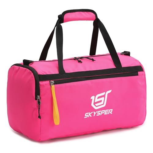 SKYSPER 30L Gym Duffel - Sports Bag Small with Wet Pocket for Sport, Travel, Fitness & Workout Men Women(Pink)