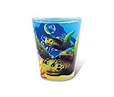 Puzzled Sea Turtle Full Print Underwater Shot Glass 1.70 Oz Quality Glassware for Bar Collection...