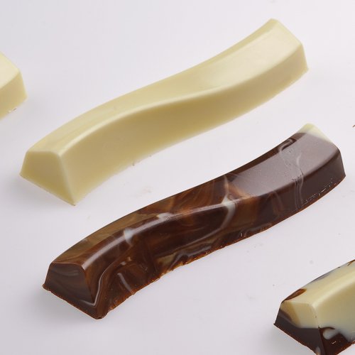 MartellatoMA1912 8 Part Polycarbonate Praline Mould, 112 x 32.5 x 15.5 mm, Transparent