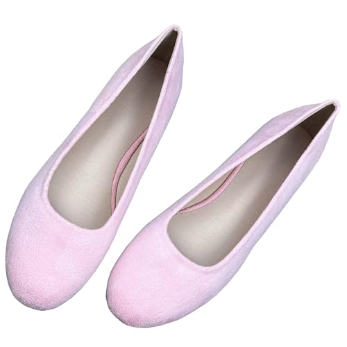 INEELUYI Womens Mary Jane Flats Round Toe Ballet Flats Dressy Comfortable Slip on Flat Shoes