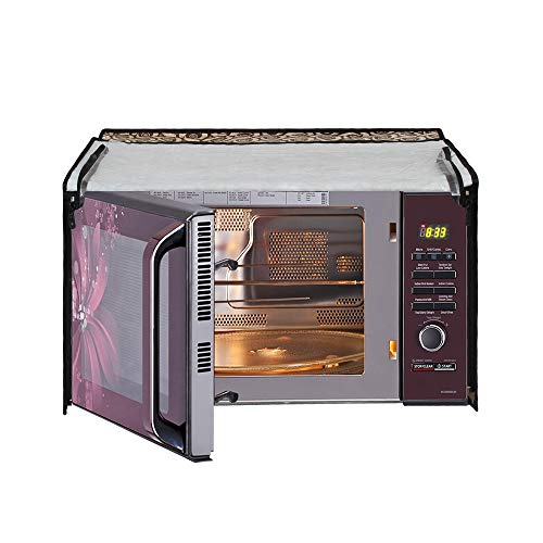 Image of DREAM KING Stylish Design & Printed Microwave Oven Cover Full Closure |waterproof & Dustproof Oven Cover Suitable for All Models - Multicolour SA58