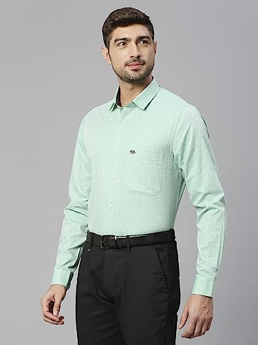 Image of Thomas Scott Men's Cotton Slim Fit 100% Formal Shirt with Spread Collar and Full Sleeves