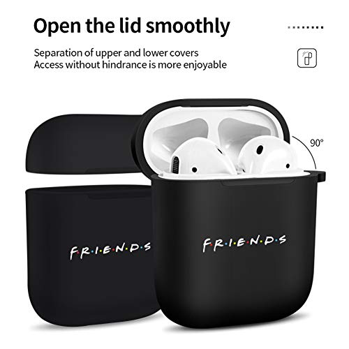 Friends Tv Show Merchandise Airpod Case Protective Cover Skin - Black Headphone Case Accessories Compatible With Apple Airpods, Friends For Women #TOP3