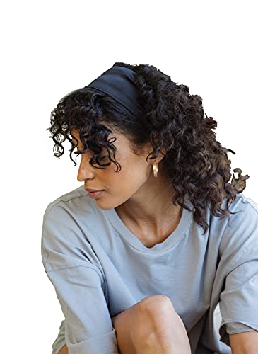 Grace Eleyae GE Women's Satin-Lined Elastic Headband Hair Care Edges Protection, Navy Blue