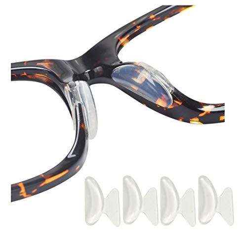 AM Landen 10 Pairs 2.5mm Transparent Non-Slip Silicone Stick on Nose Pads for Eyeglass Nose pad