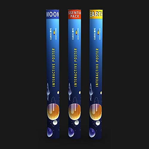Curiscope Multiverse - Interactive Educational Posters - Essential Pack (3 posters included, Earth, Moon & Mars)