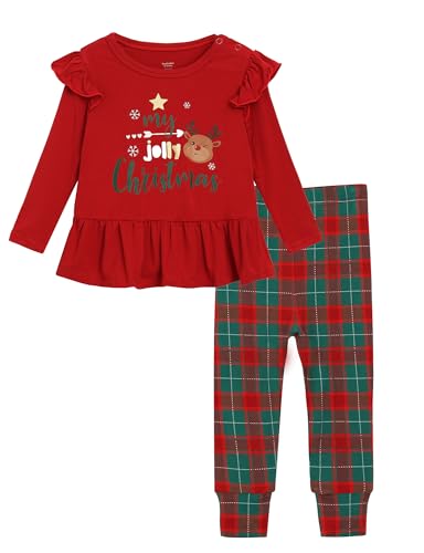 Image of Toddler Girl Pajama Set Infant Girls Long Sleeve Tops Leggings Clothes Sets 2 Piece Outfits 6M-6Y
