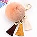 Tongcloud 30pcs Faux Fur Ball Pom Poms Keychains Pom Poms Keychains Fluffy Faux Fur Pompoms Balls for Girls Women Hats Shoes Bags Accessories (15 Colors, 8cm/3.1'')