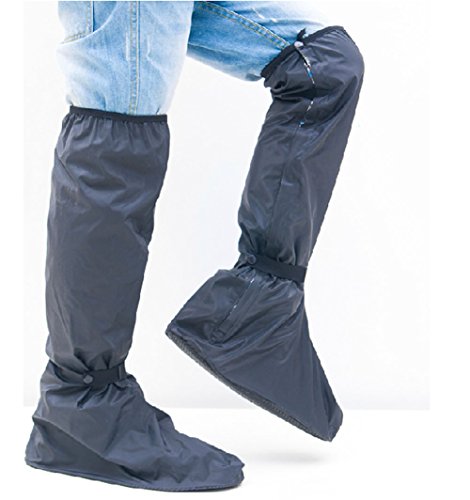 Men Ultralong Overknee Rain Shoes Motorcycle Riding Rain Boots Shoes Cover (M)