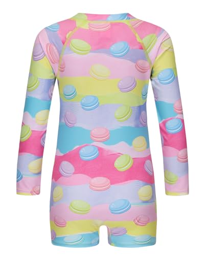 Image of Girls One Piece Rash Guard Swimsuits for Girl Long Sleeve Bathing Suits with UPF 50+ Sun Proctection Sunsuits 3-16 Years