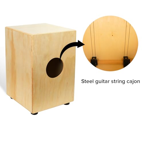 Image of Kadence GL2506 Heartbeat Cajon | 4 Adjustable Snare Strings | Eaglewood Body & Head | Lightweight with Anti-skid Rubber Feet | Includes Learning Course | Light Green