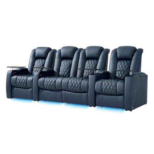Comfiroom Leather Home Theater Recliner Sofa (4-Piece)