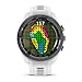 Garmin Approach S70 42MM White- GPS Golf Smartwatch for Men, Lightweight Touchscreen AMOLED Display and Preloaded Courses Bundle with Wireless Earbuds & More