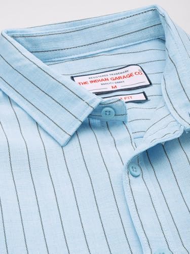 Image of The Indian Garage Co Men's Slim Fit Casual Striped Shirt