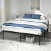 Produktbild VOUNOT Bettgestell 180x200 cm Metallbett mit Lattenrost und Stauraum unter dem Bett, Bettrahmen für Schlafzimmer Gästezimmer, Leise und Robust, Höhe 36cm, Schwarz