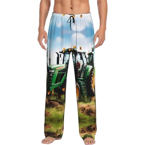 Pantalon de pyjama homme tracteur agricole bas de nuit avec poches EdWal