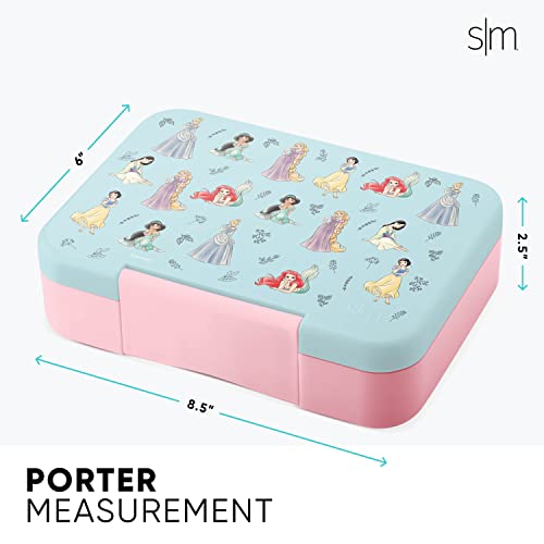 Image of Simple Modern Disney Bento Lunch Box for Kids | BPA Free, Leakproof, Dishwasher Safe | Lunch Container for Girls, Toddlers | Porter Collection | 5 Compartments | Princess Royal Beauty