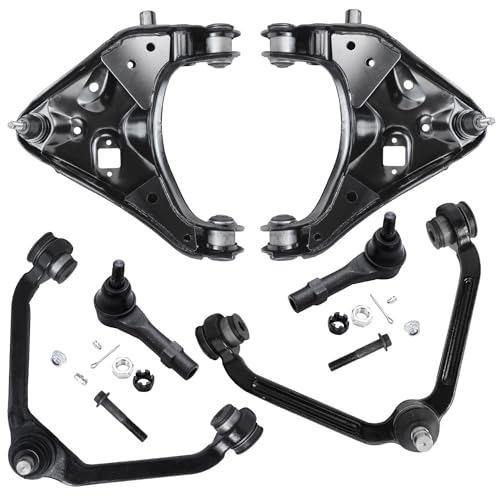 Image of Detroit Axle - Front Control Arms Kit for Ford Ranger Explorer Mazda B3000 B4000 Mountaineer 4 Upper & Lower Control Arms w /Ball Joints Assembly 2 Outer Tie Rod Ends Replacement