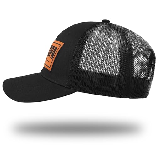 Image of Papa Dad Trucker Hat - Adjustable Men's Snapback Hats for Dad Grandpa, Fathers Day Birthday Gifts from Daughter Son