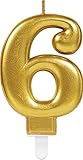 Edad Máxima: 99 años Amscan – Vela Cumpleaños, color Dorado (9901778)