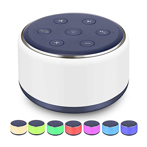 Image of Sound Machine for Sleeping Kids - Adults Portable White Noise Machine with Night Light, 34 Soothing Noises, Nursery Decor Baby Lullaby Machine, Auto-Off Timer