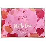 Harris & James With Love Classic 24 Chocolate Selection Box, Handmade Luxury Chocolates - White, Milk Chocolate & Dark Chocolates. Selection Box Including 12 Different Chocolate Varieties.