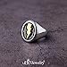 555Jewelry Classic Stainless Steel Ring - Lightning Seal Signet in Silver & Gold, Size 10