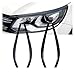 Car Front Headlight Lamp Eyebrow Eyelid Trim Cover Compatible With VW Tiguan MK1 2011 2012 2013 2014 Exterior Modification(Gloss black)