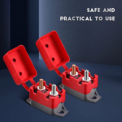 4 Pieces Dc 12V - 24V Automatic Reset Circuit Breaker Circuit Breaker With Cover Stud Bolt For Automotive And More (30 Amp) #TOP4
