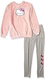 2-teiliges Bekleidungsset Hello Kitty Mädchen Faux Fur Sweatshirt and Legging Hosen Set, Rose, 6X