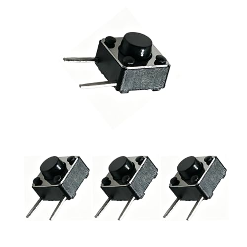 Interruptor táctil 6 x 6 x 5 mm micro pulsador SPST miniatura con terminales DIP de 2 pines
