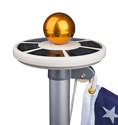 Sunnytech 2Nd Generation Solar Flag Pole 20Led Light, Brightest, Most Powerful, Longest Lasting & Most Flag Coverage, Led Downlight Light Up Flag On Most 15 To 25Ft Flagpole thumb #1