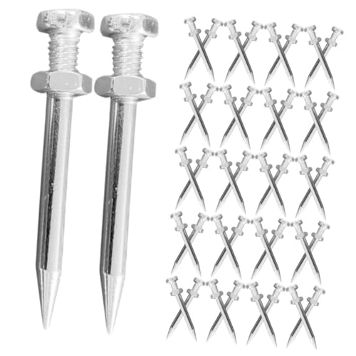 Homoyoyo Aerator Shoes Spikes Replacement 40pcs Metal Aerator Stake Spikes for Lawns