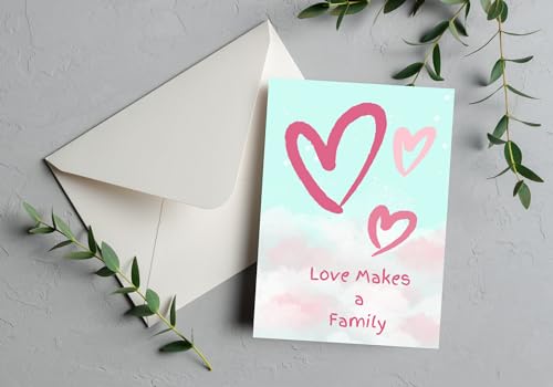Generic ADOPT103 Adoption Day Card Love Makes A Family Happy Adoption Day cover