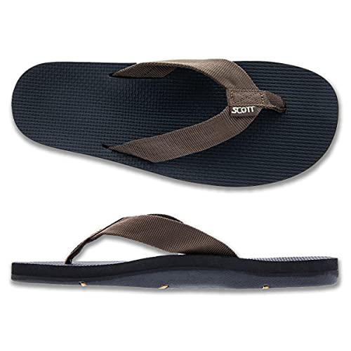 Image of Scott Hawaii Makaha Flip Flop Black | Custom Molded Outsole with Arch Support | Podiatrist Recommended