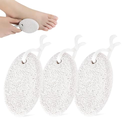 3PCS Pumice Stone for Feet, Natural Foot Stone Hard Skin Remover Foot Pumice Scrub for Dead Skin Cracked Heels Exfoliation