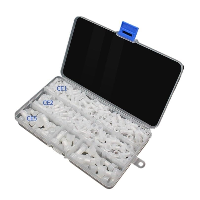 230PCS/Set CE1 CE2 CE5 Closed End Crimp Caps Electrical Wire Cable Terminals Connectors Kit AWG 12-10 16-14 22-16 VUQLDHAYZ