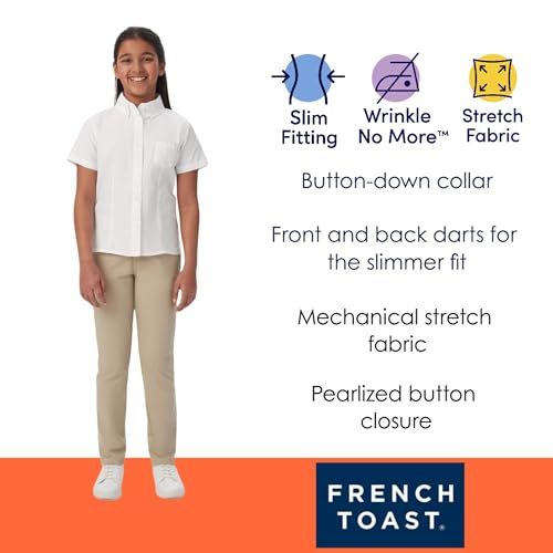 French Toast Girls' Short Sleeve Oxford Shirt3