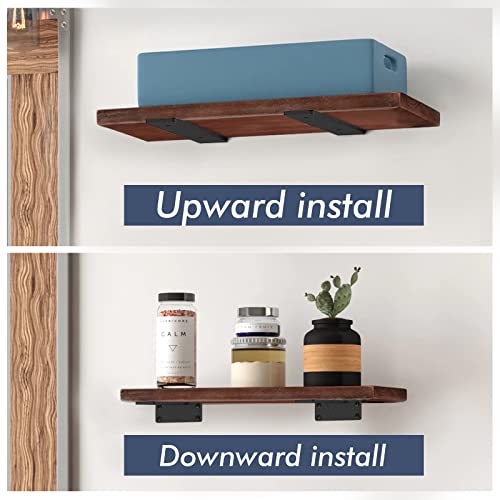 Starunder 6 Pack Floating Shelf Brackets, 6 Inch Heavy Duty Industrial Shelf Bracket thumb #2