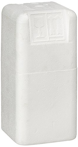 neoLab Polystyrol Sicherheitsbox für 1 x 1000 ml Runden Glasflaschen, Weiß