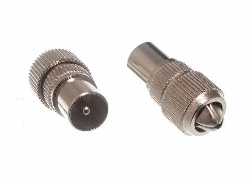 Lot de 24 coaxial connecteur d'antenne TV coaxial fiches mâles Métal